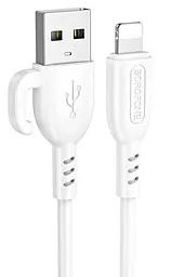Кабель Borofone BX91 USB-A - Lightning 12w 2.4a 1м cable White - фото Кабель Borofone BX91 USB-A - Lightning 12w 2.4a 1м cable White