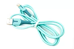 Кабель Dengos USB-A - Lightning 12w 2.4a 1м cable Blue (PLS-L-IND-SOFT-Blue) - фото Кабель Dengos USB-A - Lightning 12w 2.4a 1м cable Blue (PLS-L-IND-SOFT-Blue)
