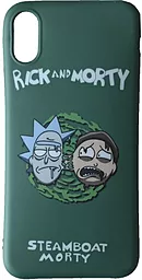 Чехол 1TOUCH Silicone Print new Apple iPhone XS Max Rick&Morty