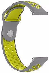 Сменный ремешок для фитнес трекера Amazfit Bip Smartwatch 20мм двуцветный Grey/Yellow (AMZBPSILNIKE-SY) - миниатюра 2