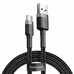 Кабель USB Baseus Cafule 2M USB Type-C Cable Gray (CATKLF-CG1)