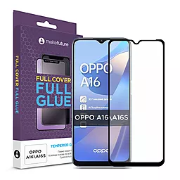 Захисне скло MAKE Full Cover Full Glue для Oppo A16, Oppo A16s