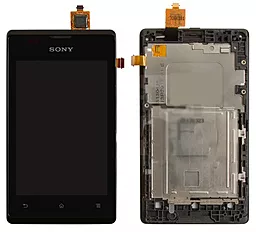 Дисплей Sony Xperia E (C1503, C1504, C1505, C1604, C1605) с тачскрином и рамкой, Black - фото Дисплей Sony Xperia E (C1503, C1504, C1505, C1604, C1605) с тачскрином и рамкой, Black