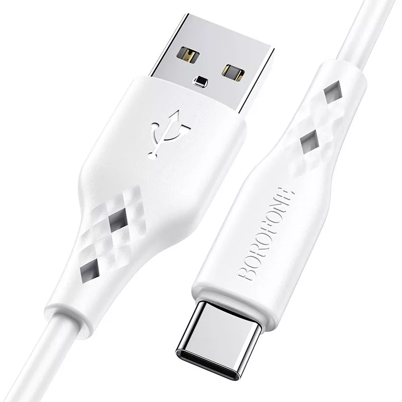 Кабель Borofone BX48 USB-A - Type-C 15w 3a 1м cable White - фото 2
