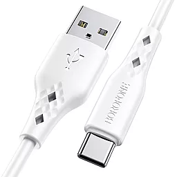 Кабель Borofone BX48 USB-A - Type-C 15w 3a 1м cable White - мініатюра 2 Кабель Borofone BX48 USB-A - Type-C 15w 3a 1м cable White - мініатюра 2