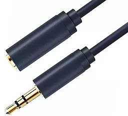 Аудіо подовжувач Cabletime AUX mini Jack 3.5 mm M/F 3 pin 1.5 м cable black (CF16J)