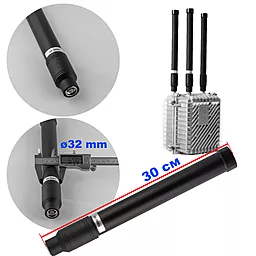 Антенна всенаправленная, 600-700 MHz, 100W, 5-7 dBi, d-32 mm, 30 см, N-J - фото Антенна всенаправленная, 600-700 MHz, 100W, 5-7 dBi, d-32 mm, 30 см, N-J