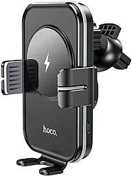 Автодержатель с беспроводной зарядкой Hoco CA80 Buddy Wireless Charger 15W Black