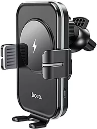 Тримач з бездротовою зарядкою Hoco CA80 Buddy Wireless Charger 15W Black - фото Тримач з бездротовою зарядкою Hoco CA80 Buddy Wireless Charger 15W Black