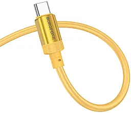 Кабель Borofone BX108 Start USB Type-C - Type-C 60w 3a 1м PD cable Gold - миниатюра 3