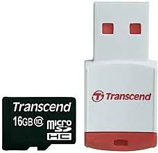 Карта памяти Transcend microSDHC 16GB Class 10 (TS16GUSDHC10-P3)