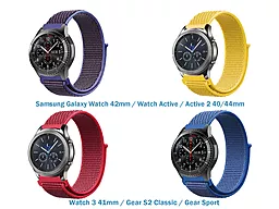 Набір ремінців 4 кольори Nylon Style Becover Samsung Galaxy Watch 42mm / Watch Active / Active 2 40/44mm / Watch 3 41mm / Gear S2 Classic / Gear Sport Boy Multicolor (706547)