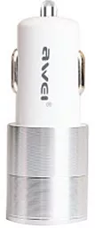 Автомобильное зарядное устройство Awei Car Charger 2 USB 2.4А Grey (C-100) - миниатюра 2