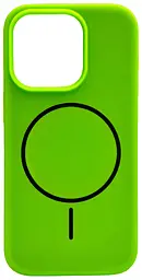 Чехол Silicone Case Full Fine Ring MagSafe для Apple iPhone 16 Pro Max Shiny Green - фото Чехол Silicone Case Full Fine Ring MagSafe для Apple iPhone 16 Pro Max Shiny Green