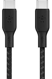 Кабель Belkin USB Type-C - Type-C 100w 5a 3м PD cable Black (CAB014BT3MBK) - фото Кабель Belkin USB Type-C - Type-C 100w 5a 3м PD cable Black (CAB014BT3MBK)