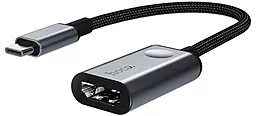 Видео переходник (адаптер) Hoco HB21 USB Type-C to HDMI Converter + OTG Metal Gray