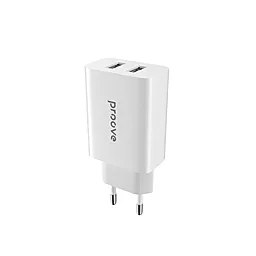 Сетевое зарядное устройство Proove 2.1a 2xUSB-A ports charger white (WCRP10200002)