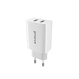 Сетевое зарядное устройство Proove 2.1a 2xUSB-A ports charger white (WCRP10200002) - фото Сетевое зарядное устройство Proove 2.1a 2xUSB-A ports charger white (WCRP10200002)