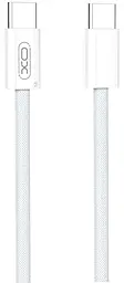 Кабель XO NBQ260A USB Type-C - Type-C 60W 3a 1м PD cable white - фото Кабель XO NBQ260A USB Type-C - Type-C 60W 3a 1м PD cable white