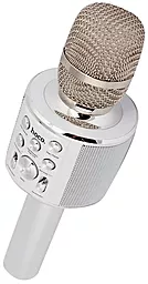 Беспроводной микрофон для караоке Hoco BK3 Cool sound Silver - миниатюра 5