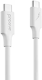 Кабель Proove Striped Silicone USB Type-C - Type-C 60w 3a 1м PD cable White - фото Кабель Proove Striped Silicone USB Type-C - Type-C 60w 3a 1м PD cable White