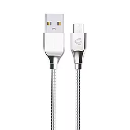 Кабель Jellico KS-10 USB-A - micro USB 15w 3a 1м cable Silver