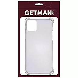 Чехол GETMAN Ease logo усиленные углы для Apple iPhone 13 (6.1") Серый (прозрачный) - миниатюра 2