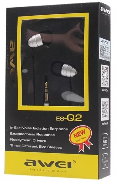 Наушники Awei ES-Q2 Black - фото 2