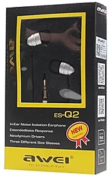 Наушники Awei ES-Q2 Black - миниатюра 2 Наушники Awei ES-Q2 Black - миниатюра 2