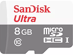Карта памяти SanDisk microSDHC 8GB Ultra Class 10 UHS-I + SD-адаптер (SDSDQUAN-008G-G4A)