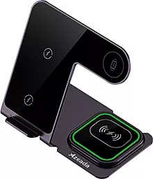 Беспроводная док-станция Proda PD-W19 3-in-1 wirelles charger black (PD-W19-BK) - фото Беспроводная док-станция Proda PD-W19 3-in-1 wirelles charger black (PD-W19-BK)