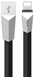 Кабель Hoco X4 Zinc USB-A - Lightning 12w 2.4a 1м cable Black - фото Кабель Hoco X4 Zinc USB-A - Lightning 12w 2.4a 1м cable Black