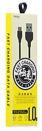 Кабель Remax Fast Charging USB-A - Type-C 12w 2.4a 1м 1м cable Black (PD-B15a) - мініатюра 2