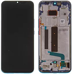 Дисплей Xiaomi Mi 10 Lite, Mi 10 Lite Zoom, Mi 10 Youth с тачскрином и рамкой, оригинал, Blue