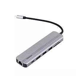 Мультипортовый USB Type-C хаб Fenvi F-C7205H 4-in-1 grey