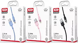 Кабель XO NB198 USB-A - Type-C 12w 2.4a 1м cable Blue - мініатюра 3 Кабель XO NB198 USB-A - Type-C 12w 2.4a 1м cable Blue - мініатюра 3