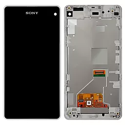 Дисплей Sony Xperia Z1 Compact (D5503, SO-02F) с тачскрином и рамкой, White