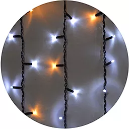 Гирлянда внешняя DELUX ICICLE 108 LED чёрный/белый - фото Гирлянда внешняя DELUX ICICLE 108 LED чёрный/белый