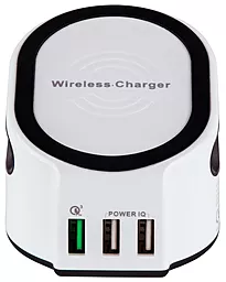 Беспроводная зарядка Nichosi 3 in 1 Wireless Charger White - миниатюра 7