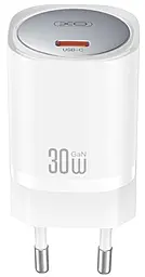 Сетевое зарядное устройство XO CE20 nitride 30w GaN PD USB-C fast charger white - фото Сетевое зарядное устройство XO CE20 nitride 30w GaN PD USB-C fast charger white