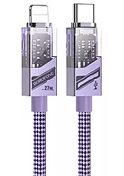 Кабель Borofone BU42 Octavia USB Type-C - Lightning 27w 3a 1.2м PD сable Purple - фото Кабель Borofone BU42 Octavia USB Type-C - Lightning 27w 3a 1.2м PD сable Purple