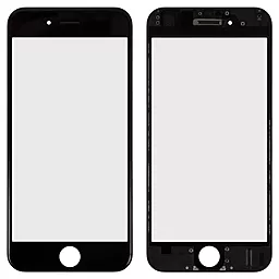Корпусне скло дисплея Apple iPhone 6 чорний, OCA плівка, рамка