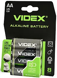 Батарейки Videx LR6 / AA BLISTER Card 8 шт - фото Батарейки Videx LR6 / AA BLISTER Card 8 шт