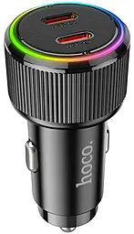 Автомобильное зарядное устройство Hoco NZ14B 50w PD 2xUSB-C ports car charger black - фото Автомобильное зарядное устройство Hoco NZ14B 50w PD 2xUSB-C ports car charger black