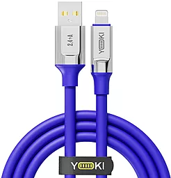 Кабель Yoki YK-UL61 ULTRA USB-A - Lightning 12w 2.4a 1.2м cable Blue - фото Кабель Yoki YK-UL61 ULTRA USB-A - Lightning 12w 2.4a 1.2м cable Blue