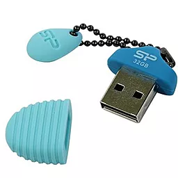 Флешка Silicon Power 32GB Touch T30 USB 2.0 (SP032GBUF2T30V1B) Blue - мініатюра 2