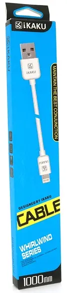 Кабель iKaku XUANFENG USB-A - Lightning 10.5w 1м cable White - фото 3