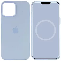 Чехол Apple Silicone case Magsafe and Animation для iPhone 12 Pro / 12 (6.1") Голубой / Cloud Blue