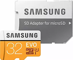Карта пам'яті Samsung microSDHC 32GB Evo Class 10 UHS-I U1 + SD-адаптер (MB-MP32GA/APC)