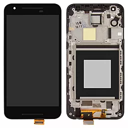 Дисплей LG Google Nexus 5X (H790, H791) з тачскріном і рамкою, оригінал, Black